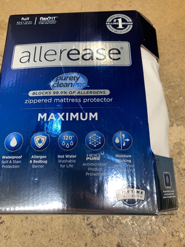 Photo 1 of AllerEase Waterproof Mattress Protector, Maximum Allergy Mattress Protector, Full Zippered Mattress Cover