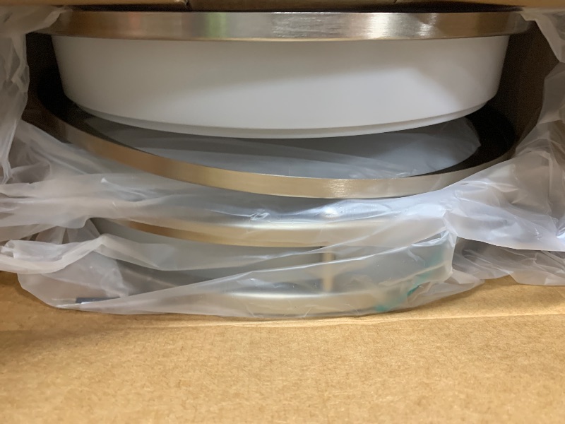 Photo 1 of 36W LED Ceiling Lights for Bedroom Kitchen, 3600lm Super Bright, Dimmable Flush Mount Light Fixtures 6500K/5000K/4000K/3000K/2700K Adjusted Modern Lamps 2PACK, 13 Inch, Nickle