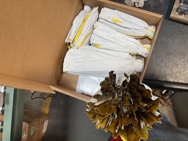 Photo 1 of Letjolt Paper Flowers Decorations for Wall 1920s Party Decor 3D Flowers Backdrop Golden Wedding Garlands Baby Shower Bridal Shower (Golden Set 6)