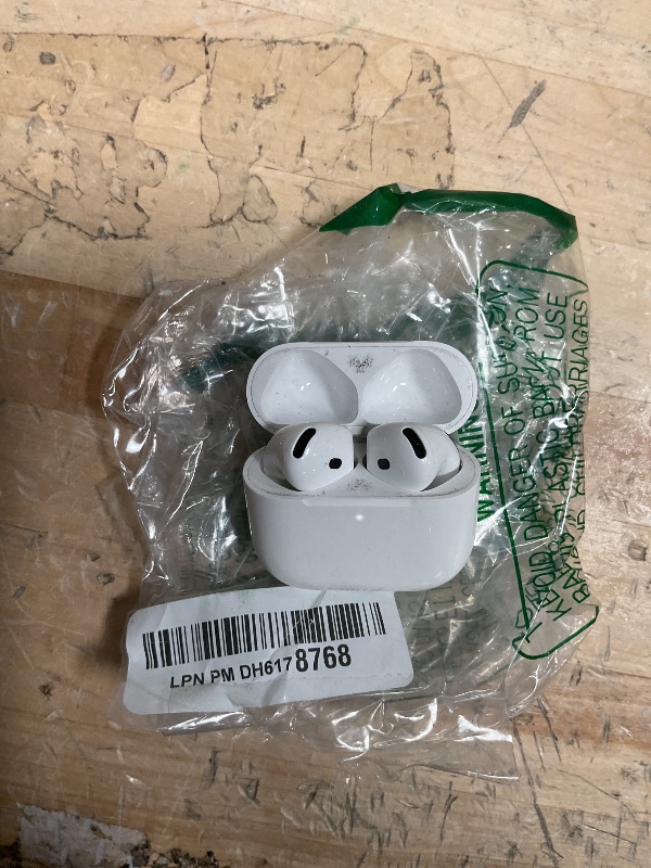 Photo 1 of Apple AirPods 4 Wireless Earbuds, Bluetooth Headphones, Personalized Spatial Audio, Sweat and Water Resistant, USB-C Charging Case, H2 Chip, Up to 30 Hours of Battery Life, Effortless Setup for iPhone