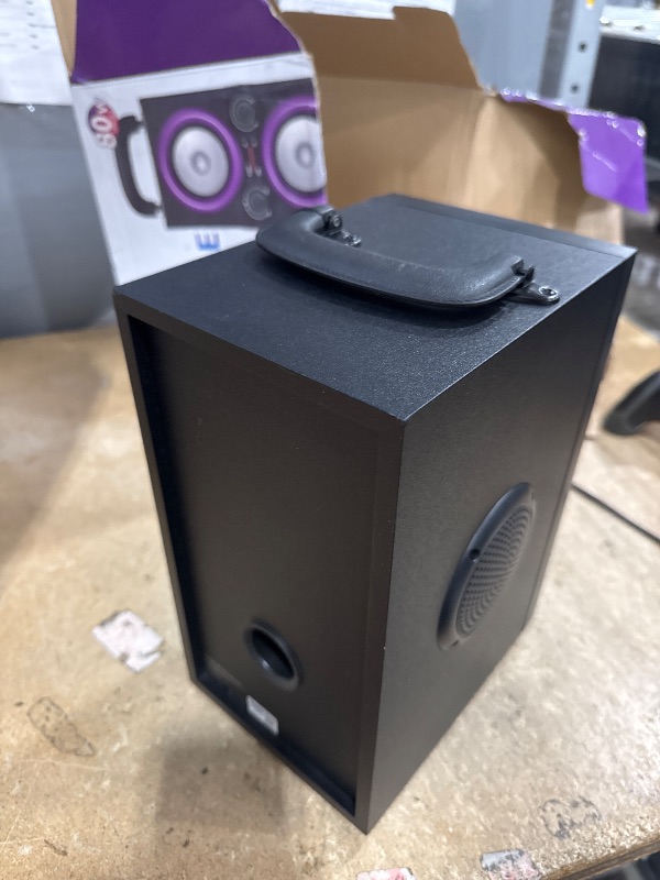 Photo 1 of *UNABLE TO FULLY TEST//NO CHARGER* TPyesss Bluetooth Speakers, 80W(Peak) Wireless TWS Portable Bluetooth Speaker, Beat-Driven Lights, 100dB Loud Stereo Speaker with BassUp, Speakers with Subwoofer for Outdoor, Party, Camping