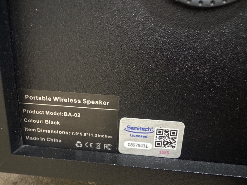 Photo 1 of *UNABLE TO FULLY TEST//NO CHARGER* TPyesss Bluetooth Speakers, 80W(Peak) Wireless TWS Portable Bluetooth Speaker, Beat-Driven Lights, 100dB Loud Stereo Speaker with BassUp, Speakers with Subwoofer for Outdoor, Party, Camping