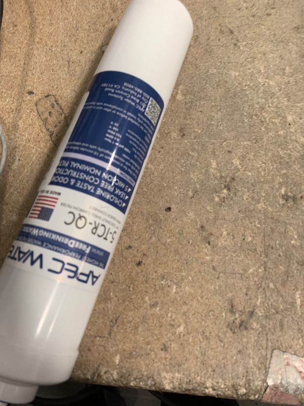 Photo 1 of APEC Water Systems 5-TCR-QC US MADE 10" Inline Carbon Filter with ¼” Quick Connect For Reverse Osmosis Water Filter System (For Standard System)