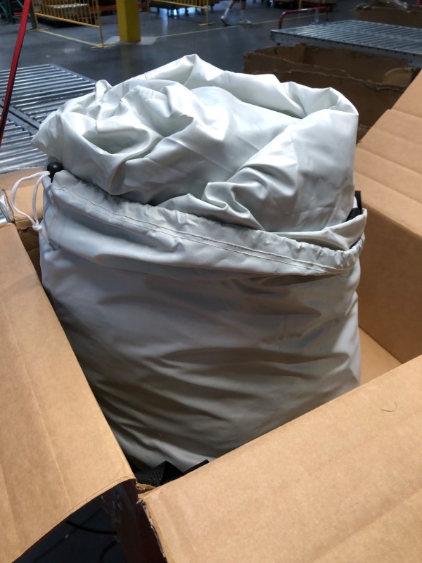 Photo 1 of ***DAMAGED - VELCRO AND STITCHING BREAKING APART - SEE PICTURES***
Ski & Wakeboard Tower Boat Cover, Full Metal Buckles Boat Cover, 100% Solution-Dyed Polyester Waterproof Tear and Fade Resistant, Fits 20-22ft V-Hull Runabout Tournament Boat with Ski/Wake