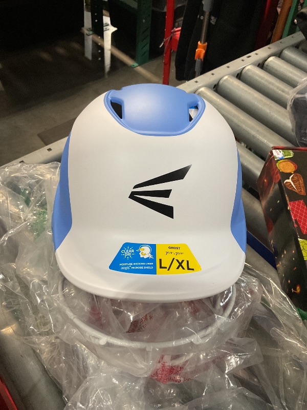 Photo 1 of (Used)Easton | GHOST Softball Batting Helmet | Two-Tone Matt Carolina Blue/White | Large/XLarge