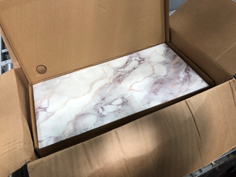 Photo 1 of 10pcs 23.6"x11.8" Marble Peel and Stick Waterproof Wall Panels (19.4 Sq. Ft. Coverage) - Heat-Resistant Backsplash Tile, PVC Wall Panels for Kitchen, Bathrooms, Living Rooms, Bedrooms, and TV Walls
