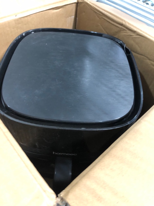 Photo 1 of ***(NO RETURNS OR REFUNDS/ FOR PARTS ONLY/ NON FUNCTIONAL/ MAJOR DAMAGE)***
HAIMEEC Air Fryer 8-in-1 with 6.3 Qt Capacity and Easy View Windows, Max 400F, 95% Less Oil, 100+ Recipes, Shake Reminder, Nonstick Basket for Roast, Bake, Dehydrate, Reheat, Broi