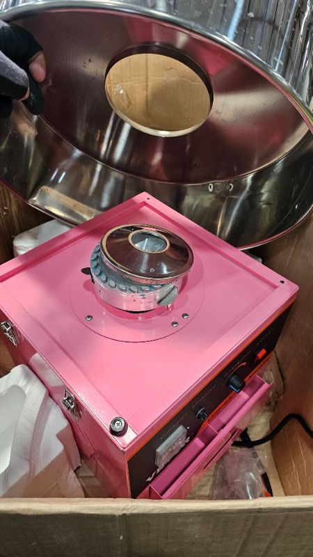 Photo 1 of ***PARTS ONLY***VEVOR Electric Cotton Candy Machine, 1000W Commercial Floss Maker w/Stainless Steel Bowl, Sugar Scoop and Drawer, Perfect for Home, Carnival, Kids Birthday, Family Party, Pink