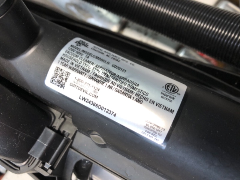 Photo 1 of ***DAMAGED - UNTESTED - SEE COMMENTS***
Dirt Devil Endura Lite Upright Bagless Vacuum Cleaner for Carpet and Hard Floor, Powerful, Lightweight, Corded Vacuum Cleaners for Home Use