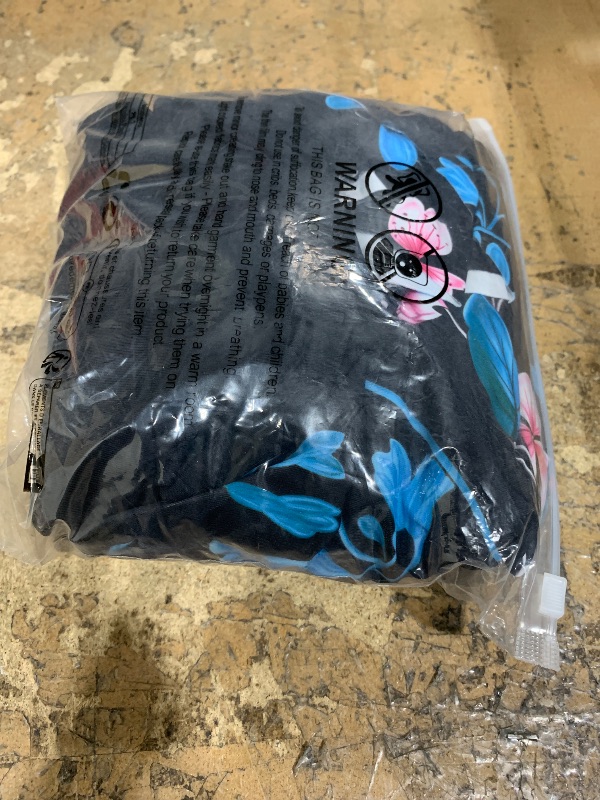 Photo 1 of Fanuerg Women's Tankini Swimsuits Ruffled Flowy Tankini Tops with Boy Shorts Swimwear Tummy Control Two Piece Bathing Suits Black Blue Floral XXXL