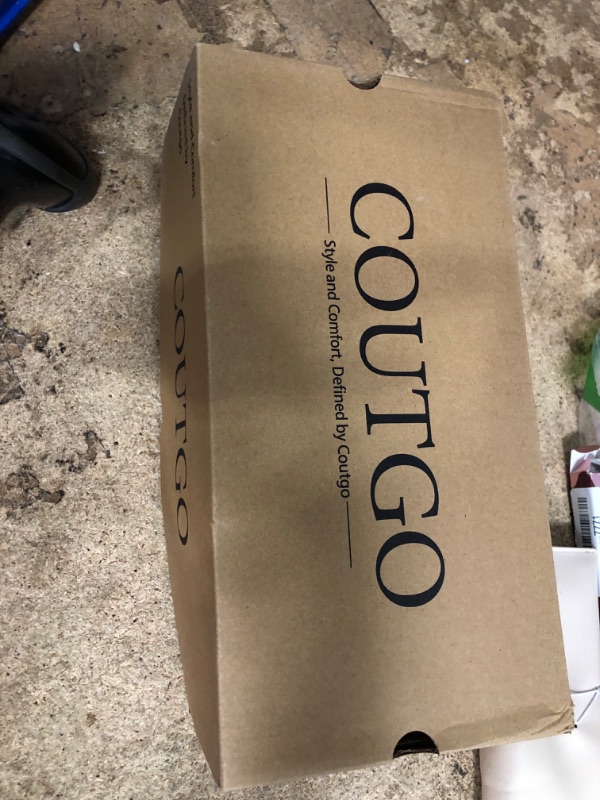 Photo 1 of Coutgo Womens Mary Jane Chunky Low Heels Closed Square Toe Ankle Strap Pumps Wedding Party Dress Shoes, Black, Size 9
