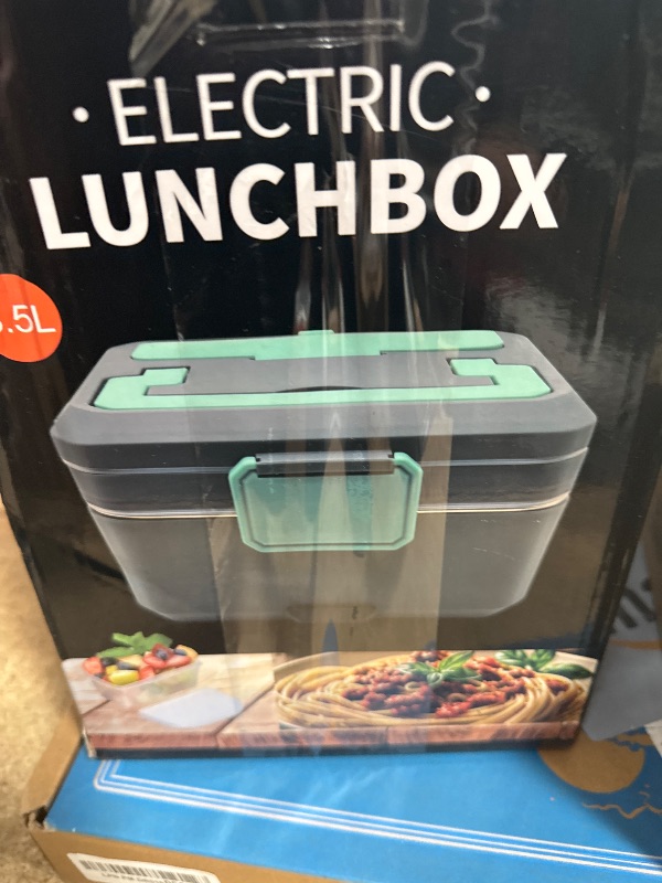 Photo 1 of 3.5L Super Large Electric Lunch Box Food Heater-Heated Lunch Box for Adults Men With Dual layer(2.5L 304 SS & 1L PP Fruit Container) 90W (12V/24V/110V) lonchera eléctrica portátil for Work/Car /Truck