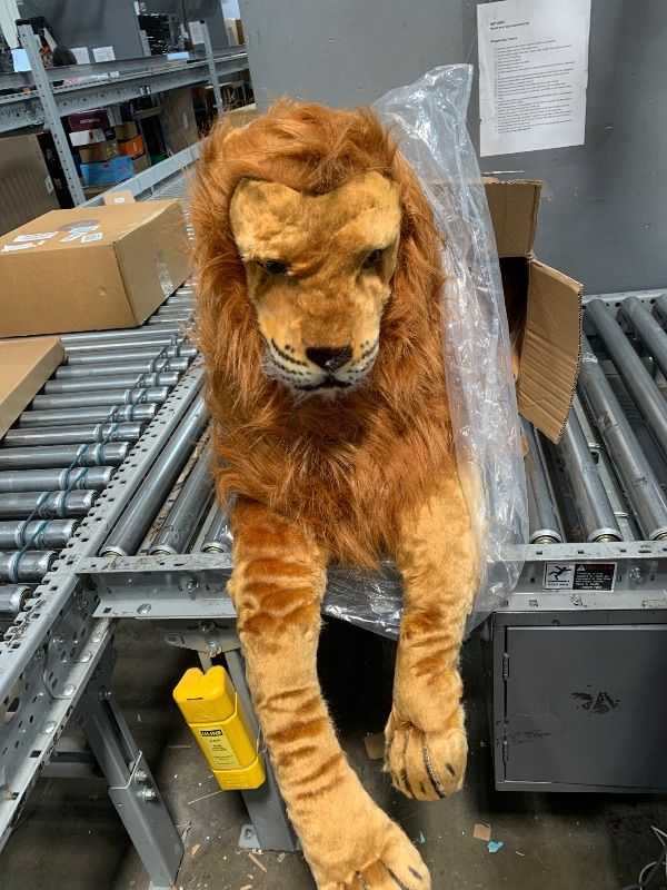 Photo 1 of ***(HEAVILY USED/ NEEDS TO BE CLEANED)***
Melissa & Doug Giant Lion - Lifelike Stuffed Animal (over 6 feet long)