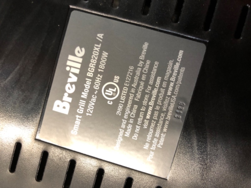 Photo 1 of ***INCOMPLETE - UNTESTED - SEE COMMENTS***
Breville BGR820XL Smart Grill, Brushed Stainless Steel