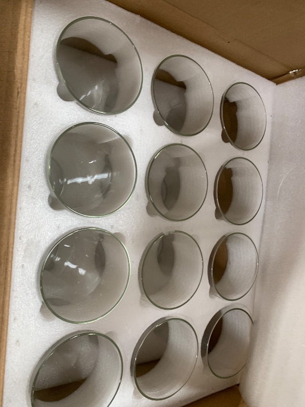 Photo 1 of 12 Pcs 4 x 10 Inches Clear Glass Cylinder Vases, Bulk Sell of Table Flower Vases for Home, Wedding Centerpieces,Party, Anniversary Ceremony.