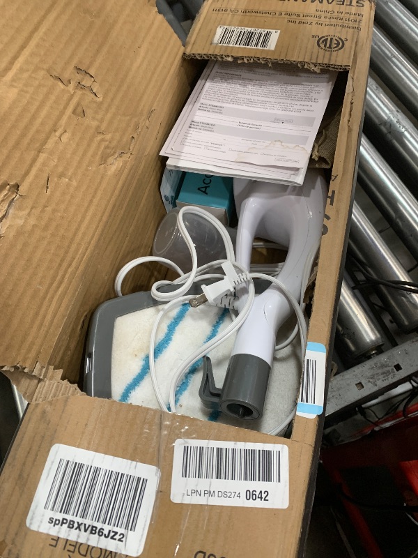 Photo 1 of (PARTS) (POWER TESTED) (POSSIBLE MISSING HARDWARE) Steam and Go 10-in-1 Steam Mop - Floor Steamer with Detergent Chamber and Detachable Handle for Tile Grout, Clothes, Furniture, Hardwood, Upholstery, & Carpet, Handheld Steam Cleaner for Home Use