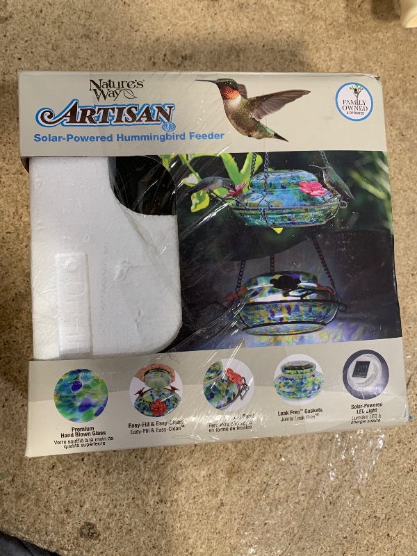 Photo 1 of Nature's Way Bird Products GHF7 Hand Blown Illuminated Top Fill Hummingbird Feeder