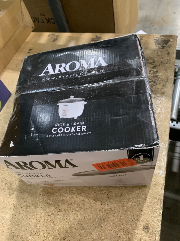 Photo 1 of (Non refundable)(parts only)Aroma Housewares Aroma 6-cup (cooked) 1.5 Qt. One Touch Rice Cooker, White (ARC-363NG), 6 cup cooked/ 3 cup uncook/ 1.5 Qt.