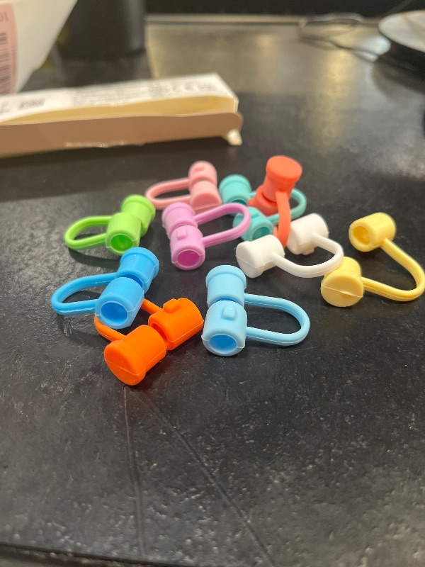 Photo 1 of BOUBONI 10 Pieces Silicone Straw Cover Set Reusable Drinking Straw Toppers Compatible with 6-8mm Straws 10 Colors Available Perfect for Traveling, Picnicking, Fitness, Party Decoration and Protection