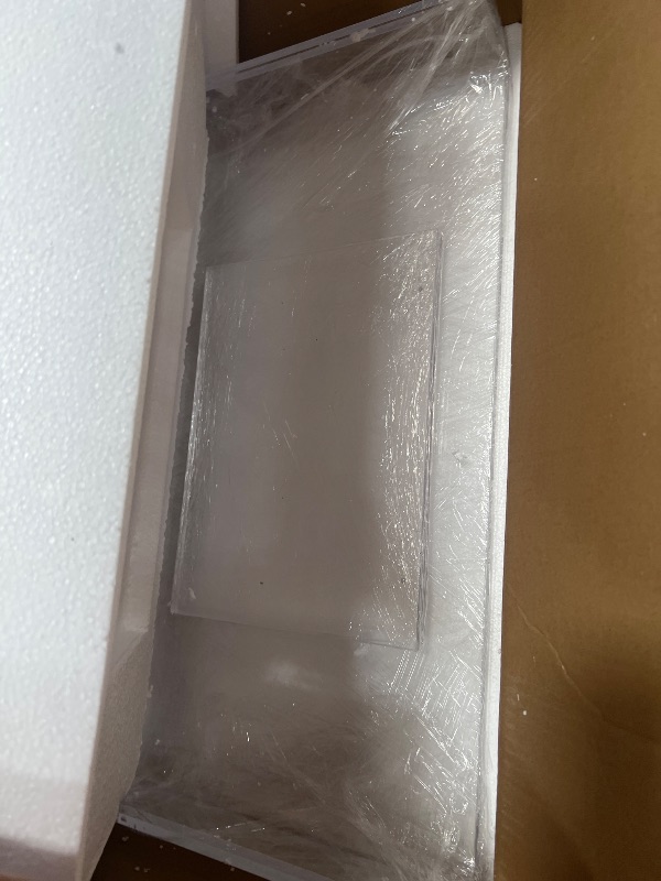 Photo 1 of Acrylic Coffee Table, 31.5" Clear Coffee Table with Storage Shelf, Rectangle Centre Table, Modern Coffee Table for Living Room, Office?31.5" L x 15.8" W x 15" H