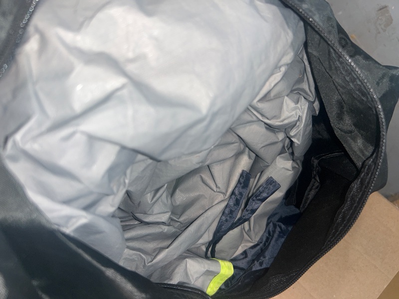 Photo 1 of (Damaged)(sold for parts repair)UNP Sports Tent 4-Person 540°All Weather Clear PVC Camping Pod with rainfly for Camping, Soccer, Football, and Ice Fishing(Dark Blue)