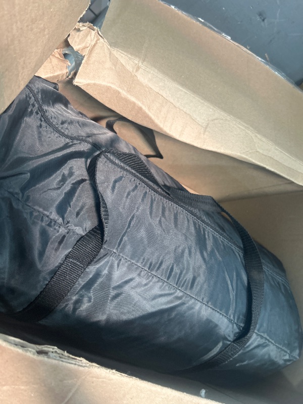 Photo 1 of (Damaged)(sold for parts repair)UNP Sports Tent 4-Person 540°All Weather Clear PVC Camping Pod with rainfly for Camping, Soccer, Football, and Ice Fishing(Dark Blue)