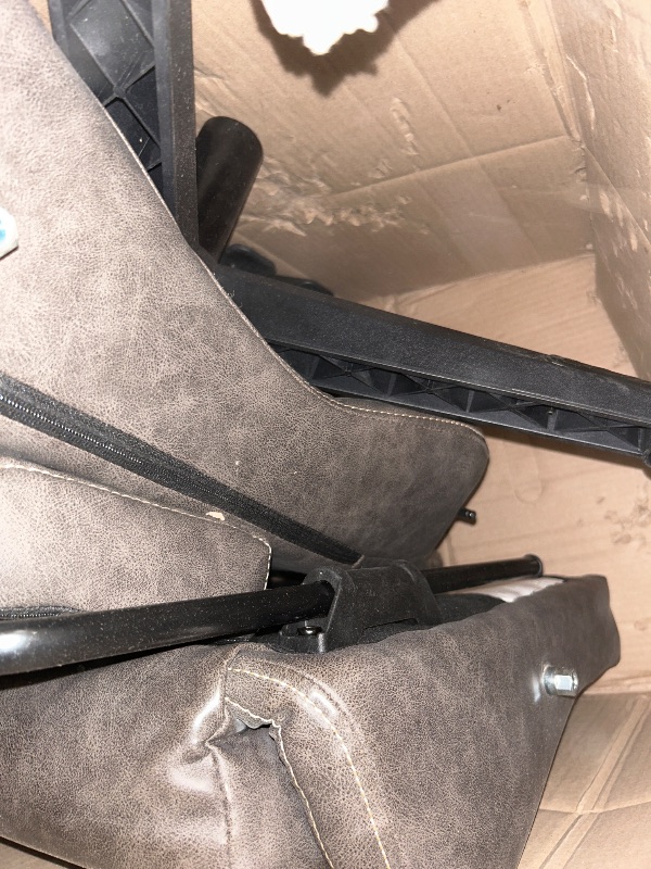 Photo 1 of GREY LEATHER CHAIR  