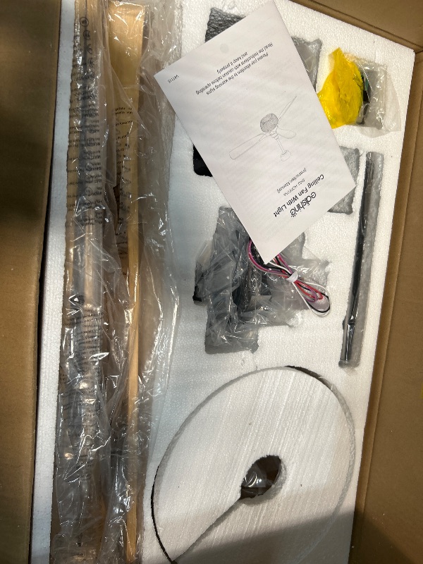 Photo 1 of EDISHINE 52“ Boho Ceiling Fans with Lights, Wickerwork Cage, Timer & Remote Control, 6 Speeds, Indoor Noiseless Rattan Lighting & Ceiling Fans for Living Room, Bedroom, Dining Room