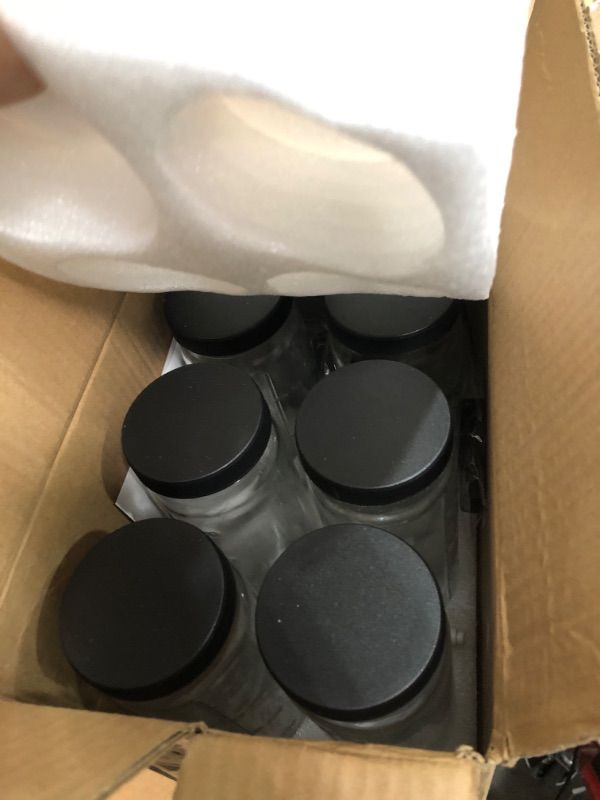 Photo 1 of [8 Pack] 20 Oz Glass Juicing Bottles w Airtight Lids - Reusable Drinking Jars w Scale, Travel Water Cups - Tall Mason Jar for Juice, Boba, Smoothie, Vanilla Extract(Extra 3 Lids)