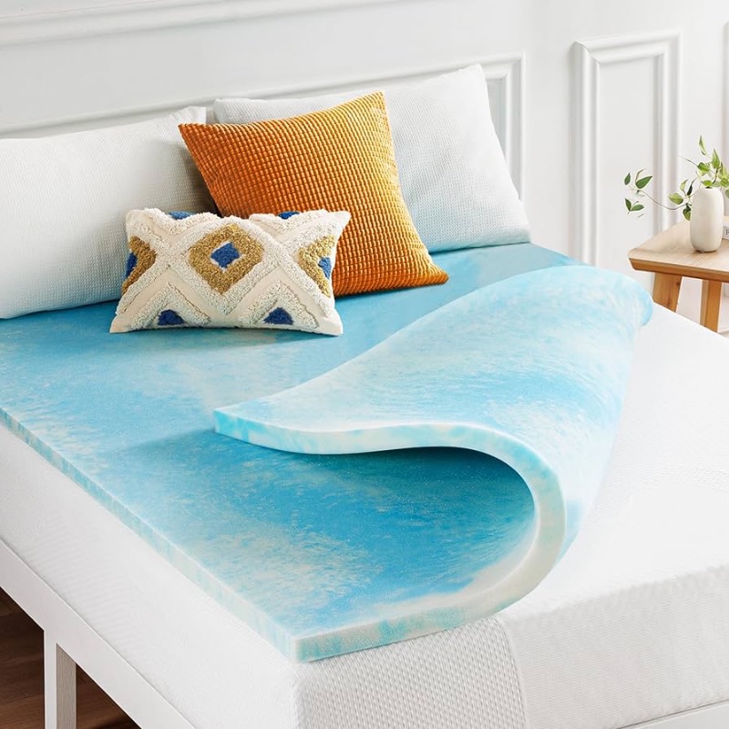 Photo 1 of Best Price Mattress 2 Inch Swirl Gel AeroBreeze Cooling Air Flow Memory Foam Mattress Topper, Twin