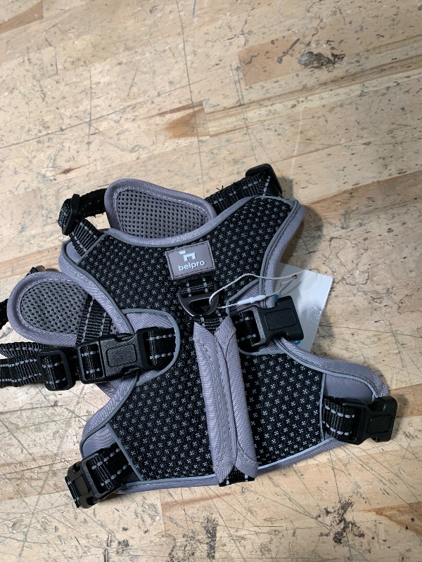 Photo 1 of BELPRO Multi-Use Support Dog Harness, Escape Proof No Pull Reflective Adjustable Vest with Durable Handle, Dog Walking Harness for Big/Active Dogs (Black, S)
