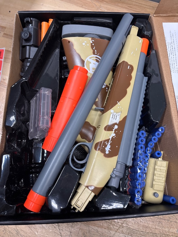 Photo 1 of AGM MASTECH M24 Soft Bullet Toy Gun, Empty Shell Ejecting Design, Enhanced Scope, 40 Soft Foam Darts, 20 Shells, 2 Magazines. Outdoor Toys, Toy Dart Blaster for Boys and Girls (Camouflage Yellow)