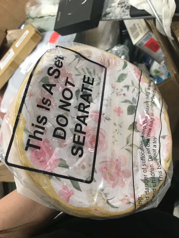 Photo 1 of Umigy 120 Pcs Spring Pink Floral Paper Plates 7 Inch Floral Party Decoration Plates, Summer Wild Flower Disposable Decorative Tableware for Birthday Wedding Baby Shower Tea Party Bridal Shower