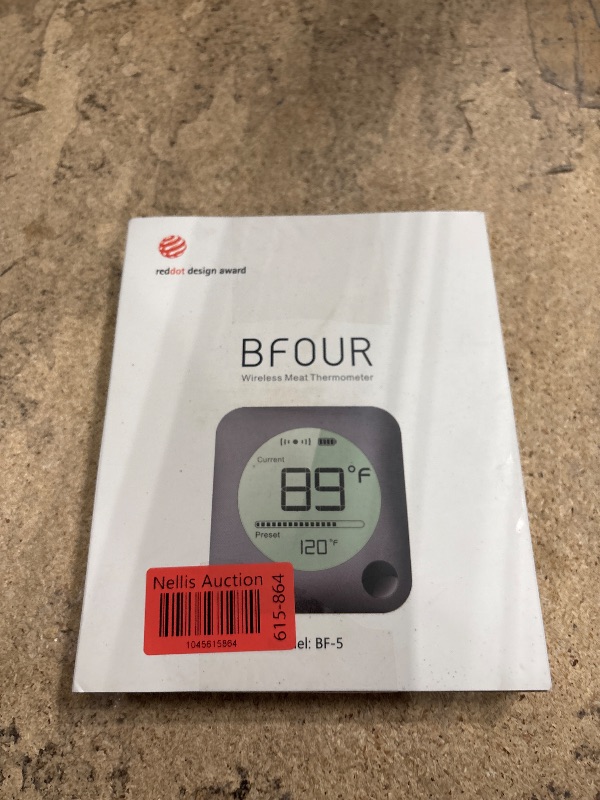 Photo 1 of BFOUR Bluetooth Meat Thermometer Wireless Meat Thermometer, Wireless Digital Grill Thermometer with 6 Temperature Probes, Large LCD Display, Bluetooth Thermometer for Grill, Smoker, Oven and BBQ