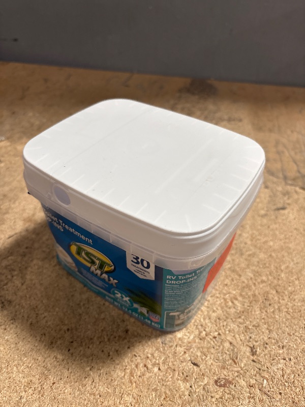 Photo 1 of Camco TST MAX RV Toilet Treatment Drop-INs - Control Unwanted Odors and Break Down Waste and Tissue - Septic Tank Safe - Ocean Breeze Scent - 30-Pack (41615)
