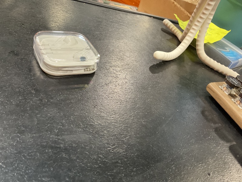 Photo 1 of Apple EarPods Headphones with Lightning Connector, Wired Ear Buds for iPhone with Built-in Remote to Control Music, Phone Calls, and Volume