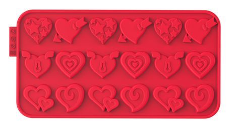 Photo 1 of SiliconeZone Chocolate-Wafer Heart Molded Tray
