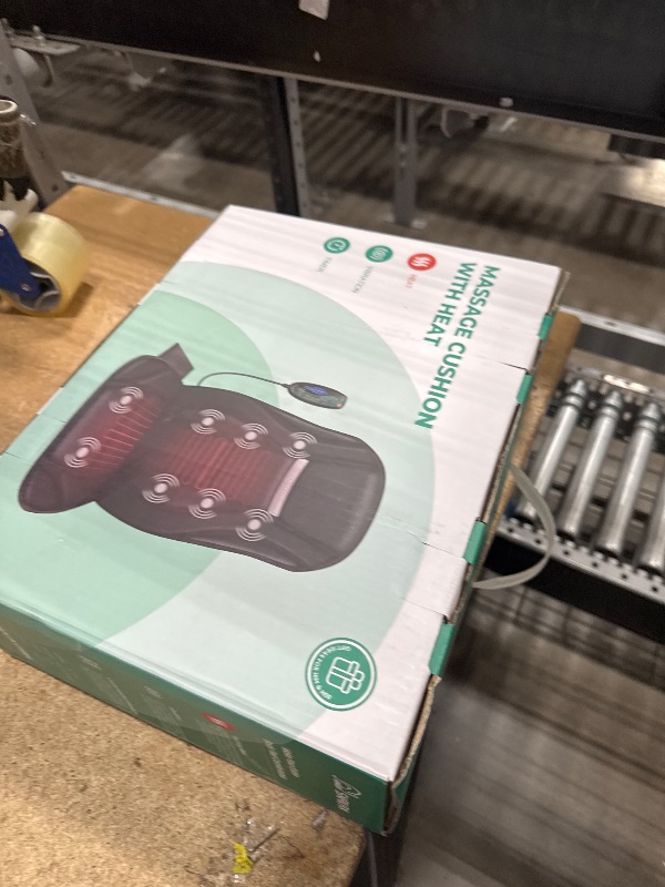 Photo 1 of Snailax Vibration Back Massager with Heat, Seat Massager with 8 Vibrating Motors & 5 Modes, Chair Massager Cushion, Massage Pad for Chair, Office, Gifts for Lover