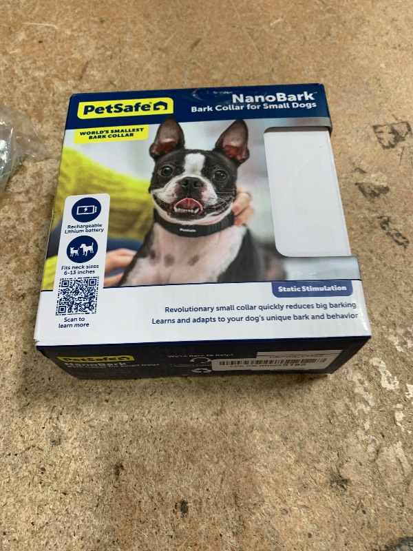 Photo 1 of PetSafe NanoBark Collar - World's Smallest Bark Collar for Small and Medium Dogs, 10 Levels of Static Stimulation, Waterproof and Rechargeable Anti-Bark Training, Comfortable and Low-Profile Design
