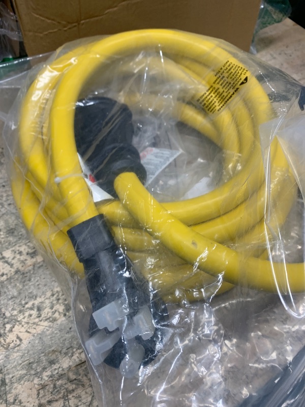 Photo 1 of Hikzest 50 Amp Generator Cord and Power Inlet Box, Heavy Duty 25FT Generator Extension Cord, NEMA 14-50P to SS2-50R 125/250V Twist Locking with Pre-Drilled Inlet Box for Outdoor Emergency Kit