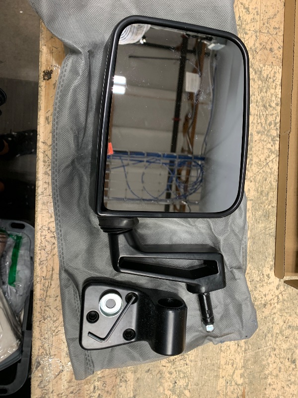 Photo 1 of Passenger+Driver Side View Mirror Black Pair Side Mirror Replacement fit for 1987 1988 1989 1990 1991 1992 1993 1994 1995 1997 1998 1999 2000 2001 2002 for Jeep Wrangler with Manual Folding