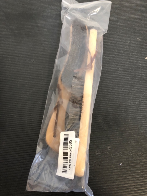 Photo 1 of Patelai 2 Pcs Felt Hat Brush Wooden Cowboy Hat Horse Hair Brush for Cleaning Removes Dust Stains Hair, Cap Clothes Furniture Clean Supplies