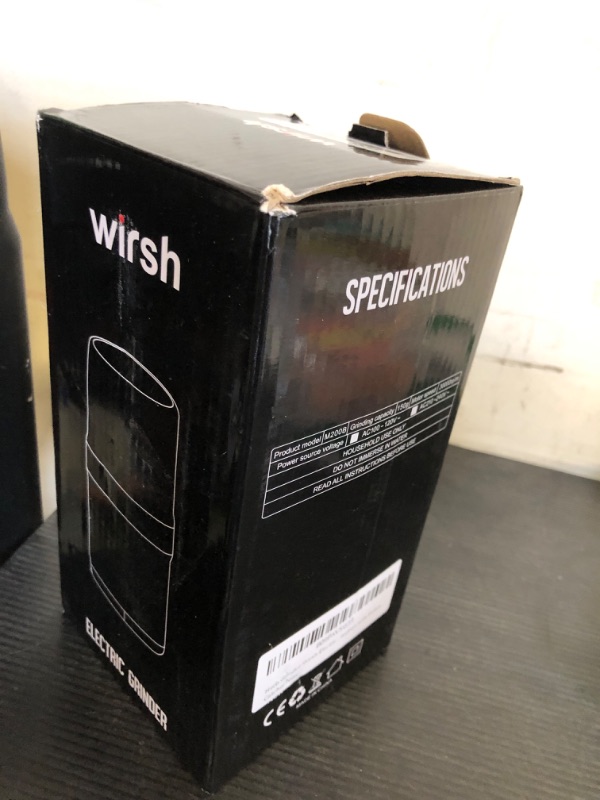 Photo 1 of Grinder-Wirsh Electric Spice Grinder with 5.3oz. Stainless Steel Removable Bowl,Coffee Grinder with 200W Motor for Herbs,Spices,Coffee Beans,Nuts,Grains, One Press Operation with Pollen Catcher