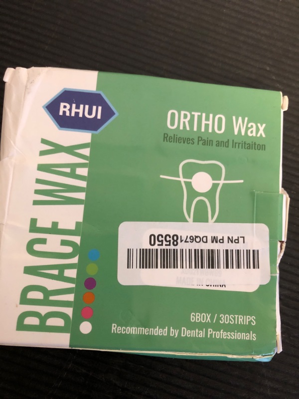 Photo 1 of Braces Wax for Teeth 6 Pack Dental Care Orthodontic Wax for Braces Wearer (6 Pack, Colorful)