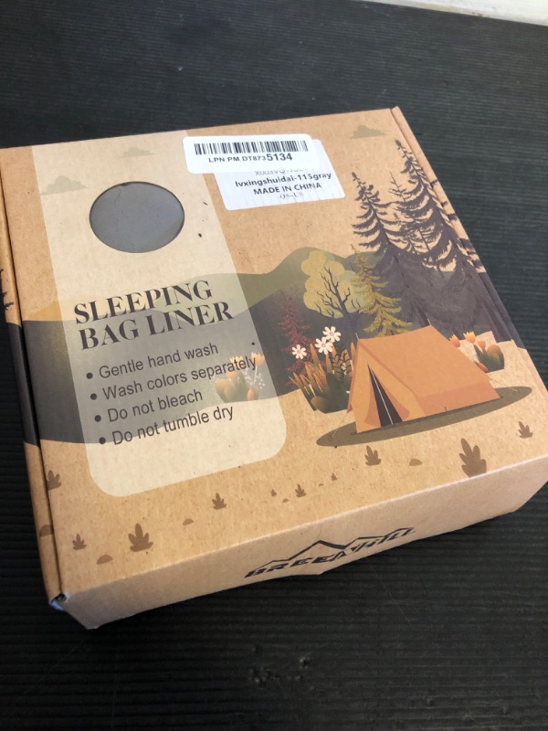 Photo 1 of BREENHILL Sleeping Bag Liner, Camping Sheets & Travel Sheet, Hostels & Traveling Adult Sleep Sack for Backpacking, Hotels Lightweight Single & Double Camping Sleeping Bag Liners Grey