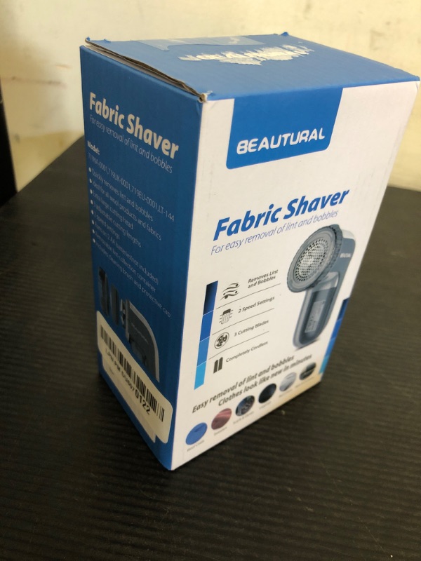 Photo 1 of BEAUTURAL Fabric Shaver and Lint Remover, Sweater Defuzzer with 2-Speeds, 2 Replaceable Stainless Steel Blades, Battery Operated, Remove Clothes Fuzz, Lint Balls, Pills, Bobbles Gray