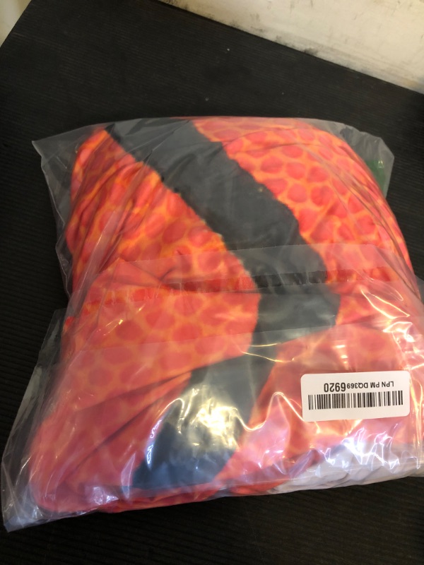 Photo 1 of VitalCozy 6.5Ft Round Spandex Backdrop Cover - Sports Theme Arch Backdrop for Party & Photography - Birthday Decoration, No Stand or Balloons Included(Orange)