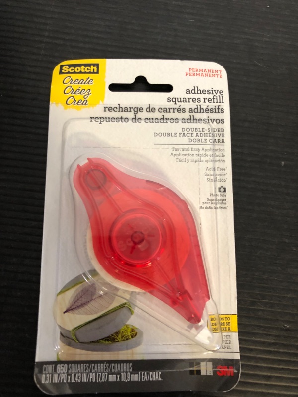 Photo 1 of 3M Scotch Adhesive Squares APPLICATOR (00051135815076)