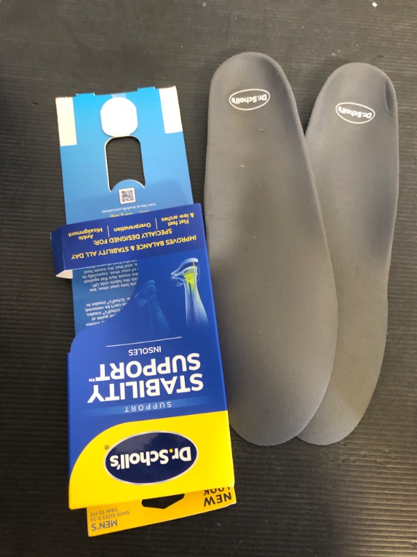 Photo 1 of Dr. Scholl's Stability Support Insoles, Flat Feet & Overpronation Low Arch Support, Improves Balance & Stability, Motion Control, Trim Inserts to Fit Shoes, Men's Size 8-14