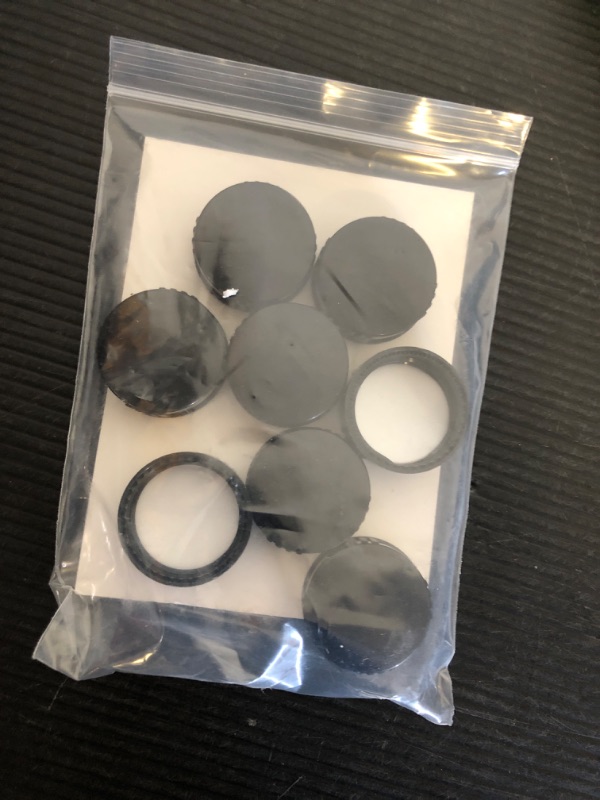 Photo 1 of MEETOOT 12pcs Phenolic Resin Cover 28 Threads 28mm Black Poly Seal Screw Caps for Daily Chemicals, Food, Cosmetics Bottles
